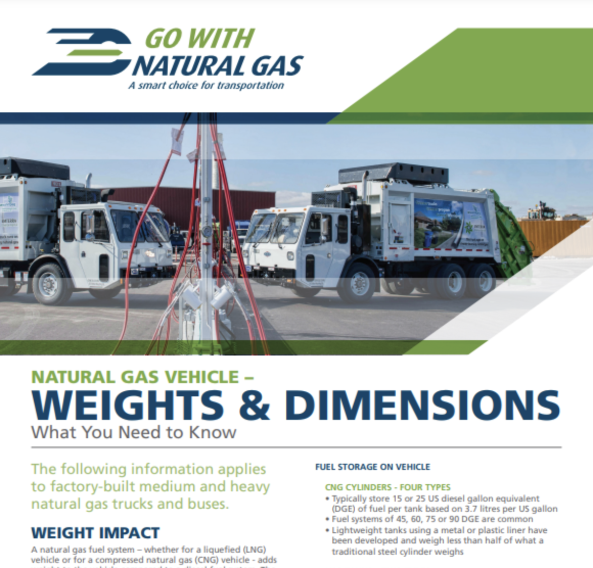 Natural Gas Vehicle: Weights and Dimensions